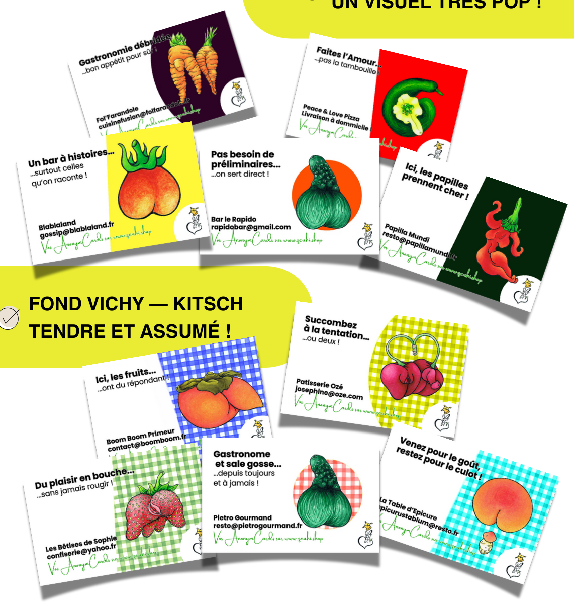 Exemples de fonds Vichy et fond uni