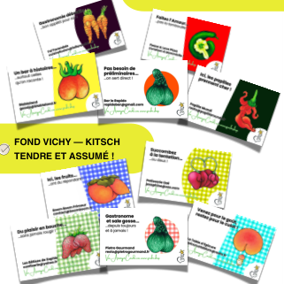 Exemples de fonds Vichy et fond uni.